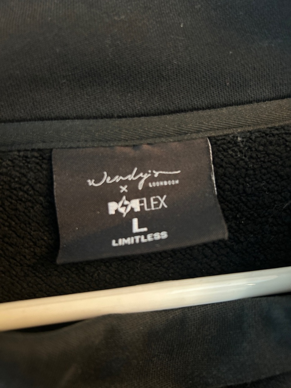 POPFLEX Black Mock Neck Cropped Sweatshirt - Picture 4 of 4